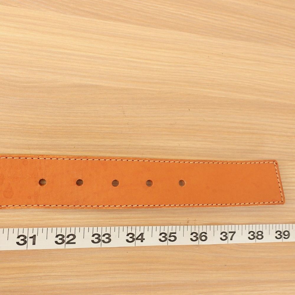 Brown Leather Belt Men 32 Basic Solid Stylish Pre… - image 8